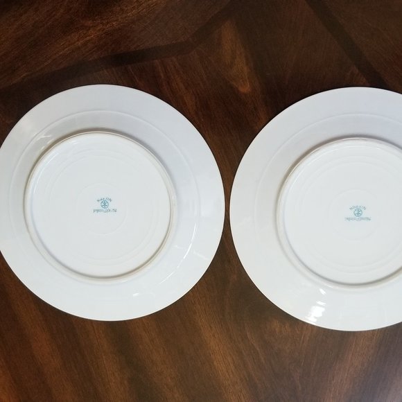 2 Nippon Hand Painted Antique Gold Encrusted Floral Salad Plates - Picture 6 of 9